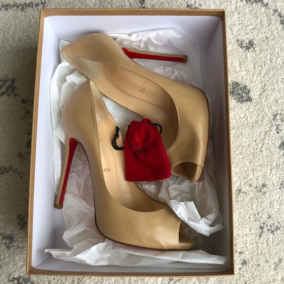 Christian Louboutin Nude Natural Flo Pumps Shoes - Picture 6 of 8